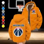All-Season Hoop Squad Winter Fleece Jacket, Sherpa Lined Winter Fleece HVN1432WW - Orange
