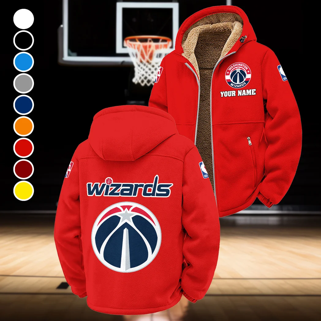 All-Season Hoop Squad Winter Fleece Jacket, Sherpa Lined Winter Fleece HVN1432WW - Red
