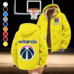 All-Season Hoop Squad Winter Fleece Jacket, Sherpa Lined Winter Fleece HVN1432WW - Yellow