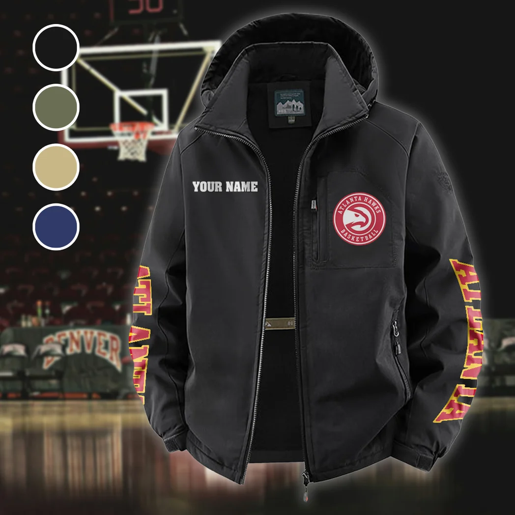 Bold Game Day Fans Fleece Windbreaker Jacket, Thermal Wind-Stop Jacket HVN1433AH - Black