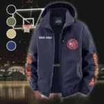 Bold Game Day Fans Fleece Windbreaker Jacket, Thermal Wind-Stop Jacket HVN1433AH - Navy