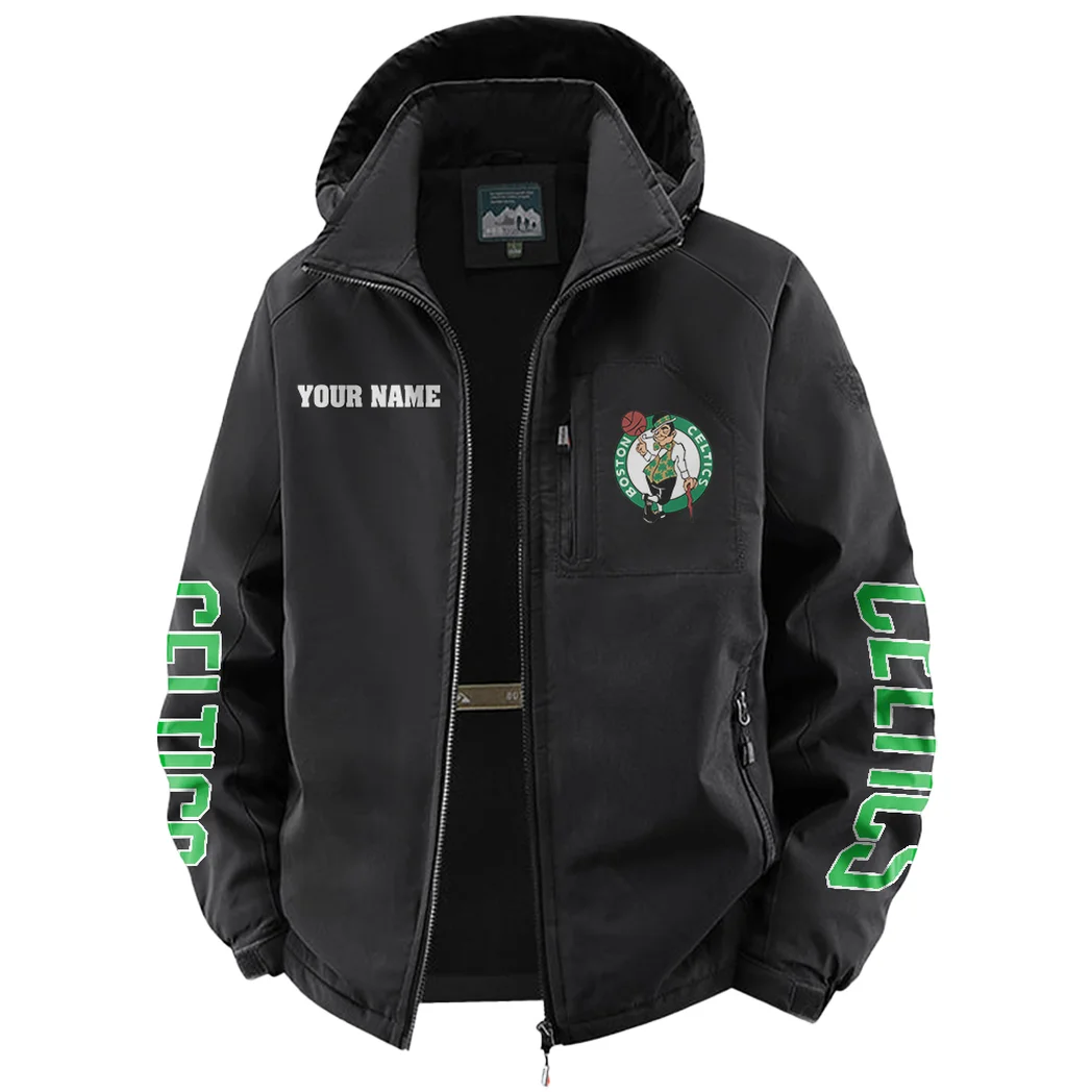 Bold Slam Supporters Fleece Windbreaker Jacket, Insulated Windbreaker Fleece HVN1433BC - Black - Image 2