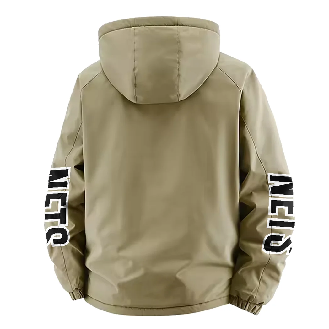 Bold Basketball Culture Fleece Windbreaker Jacket, All-Weather Fleece Shield HVN1433BN - Khaki - Image 4