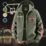 All-Season Court Family Fleece Windbreaker Jacket, Windproof Fleece Hybrid HVN1433CB - Green