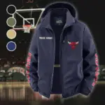 All-Season Court Family Fleece Windbreaker Jacket, Windproof Fleece Hybrid HVN1433CB - Navy
