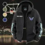 Bold Supporter Crew Fleece Windbreaker Jacket, Core-Warmth Windbreaker HVN1433CH - Black