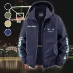 Bold Supporter Crew Fleece Windbreaker Jacket, Core-Warmth Windbreaker HVN1433CH - Navy