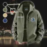 Basketball Lifestyle Squad Fleece Windbreaker Jacket, Essential Cold & Wind Barrier HVN1433DM - Green