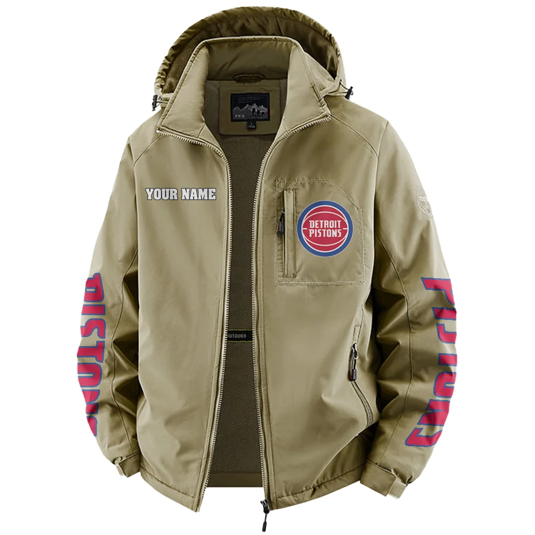 Loyal Hoop Fans Fleece Windbreaker Jacket, Weather-Guard Fleece HVN1433DP - Khaki - Image 2