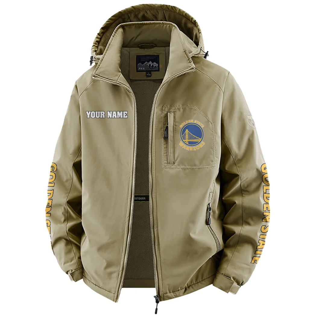 Play Spirit Fleece Windbreaker Jacket, Thermal Wind-Deflector HVN1433GS - Khaki - Image 2