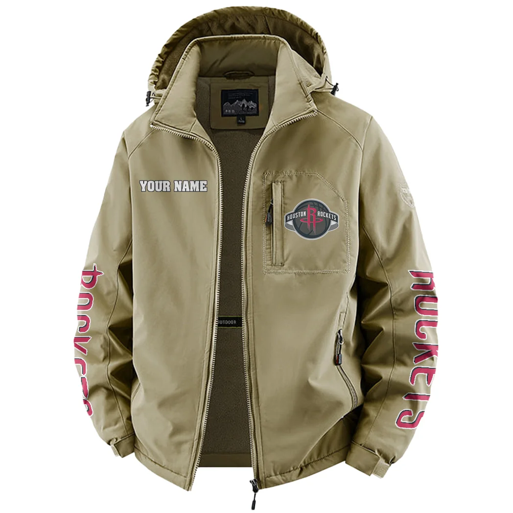 Bold Court Energy Fleece Windbreaker Jacket, Dynamic Trail Runner's Shell HVN1433HR - Khaki - Image 2