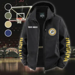 All-Season Supporters Fleece Windbreaker Jacket, High-Output Training Jacket HVN1433IP - Black