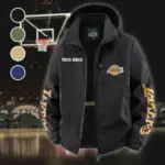 True Basketball Culture Fleece Windbreaker Jacket, Multi-Sport Weather Jacket HVN1433LA - Black