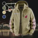 Everyday Basketball Lifestyle Fleece Windbreaker Jacket, Cold-Air Cycling Shell HVN1433MH - Khaki