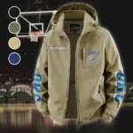 True Basketball Lifestyle Fleece Windbreaker Jacket, Cozy Fleece-Lined Windbreaker HVN1433OC - Khaki