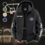 Athletic Slam Squad Fleece Windbreaker Jacket, Soft-Shell Active Fleece HVN1433OM - Black