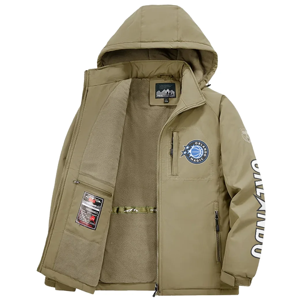 Athletic Slam Squad Fleece Windbreaker Jacket, Soft-Shell Active Fleece HVN1433OM - Khaki - Image 3