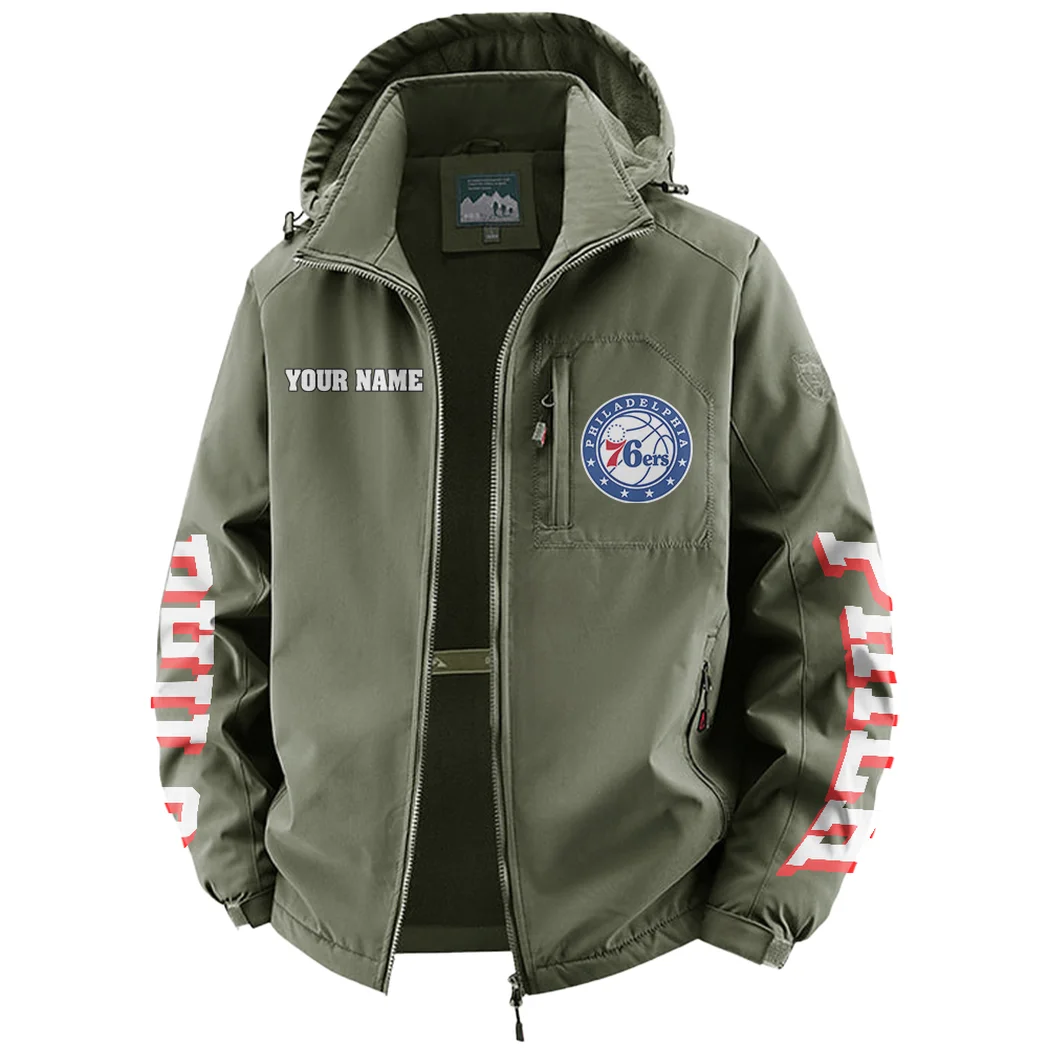 Rising Hoop Squad Fleece Windbreaker Jacket, Brushed Fleece Wind-Resist Layer HVN1433PH - Green - Image 2