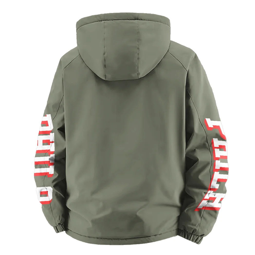 Rising Hoop Squad Fleece Windbreaker Jacket, Brushed Fleece Wind-Resist Layer HVN1433PH - Green - Image 4