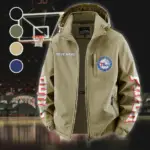 Rising Hoop Squad Fleece Windbreaker Jacket, Brushed Fleece Wind-Resist Layer HVN1433PH - Khaki