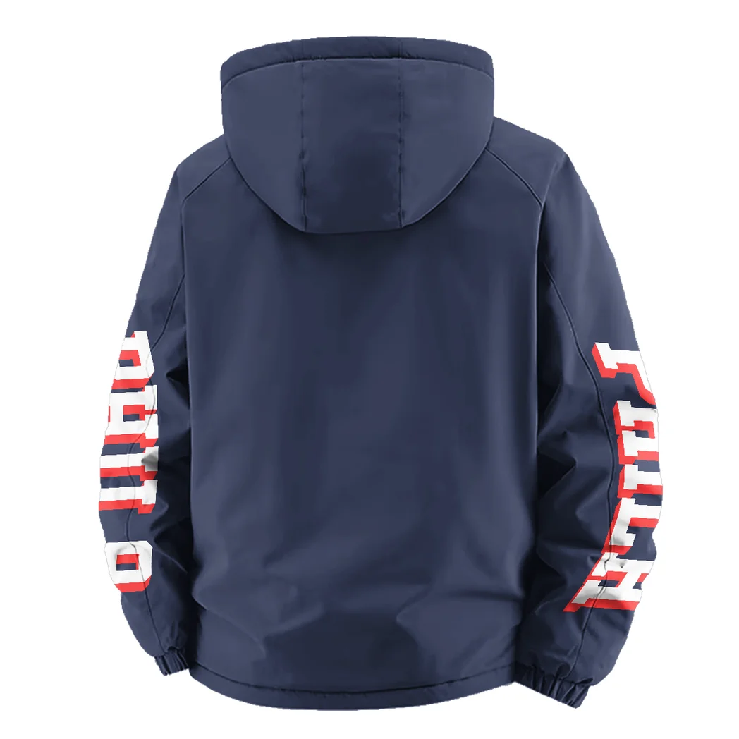 Rising Hoop Squad Fleece Windbreaker Jacket, Brushed Fleece Wind-Resist Layer HVN1433PH - Navy - Image 4