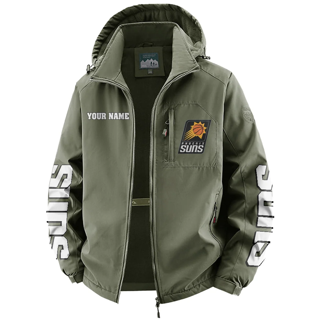 Basketball Family Pride Fleece Windbreaker Jacket, Luxe Fleece Exterior HVN1433PS - Green - Image 2