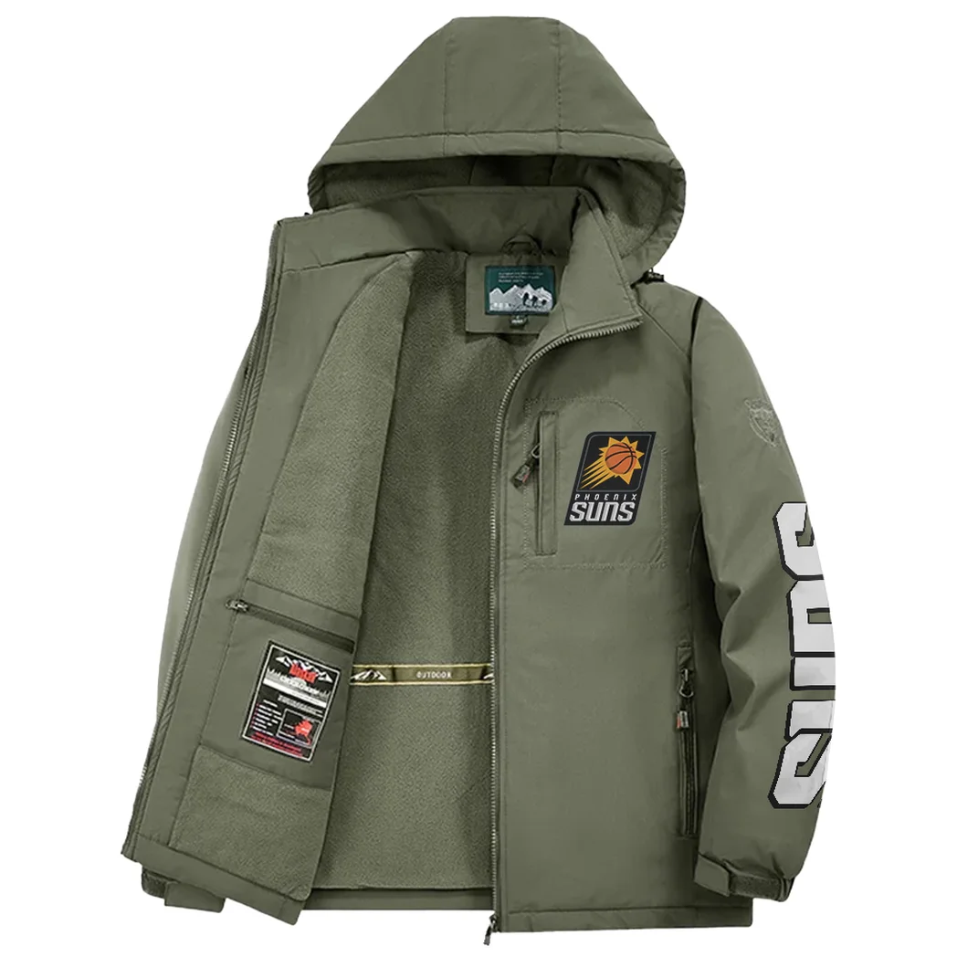 Basketball Family Pride Fleece Windbreaker Jacket, Luxe Fleece Exterior HVN1433PS - Green - Image 3