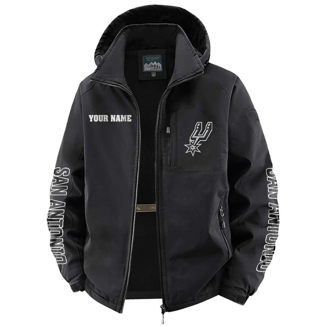 Rising Game Fans Fleece Windbreaker Jacket, Premium Bonded Fleece HVN1433SA - Black - Image 2