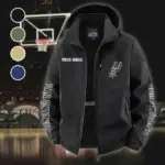 Rising Game Fans Fleece Windbreaker Jacket, Premium Bonded Fleece HVN1433SA - Black