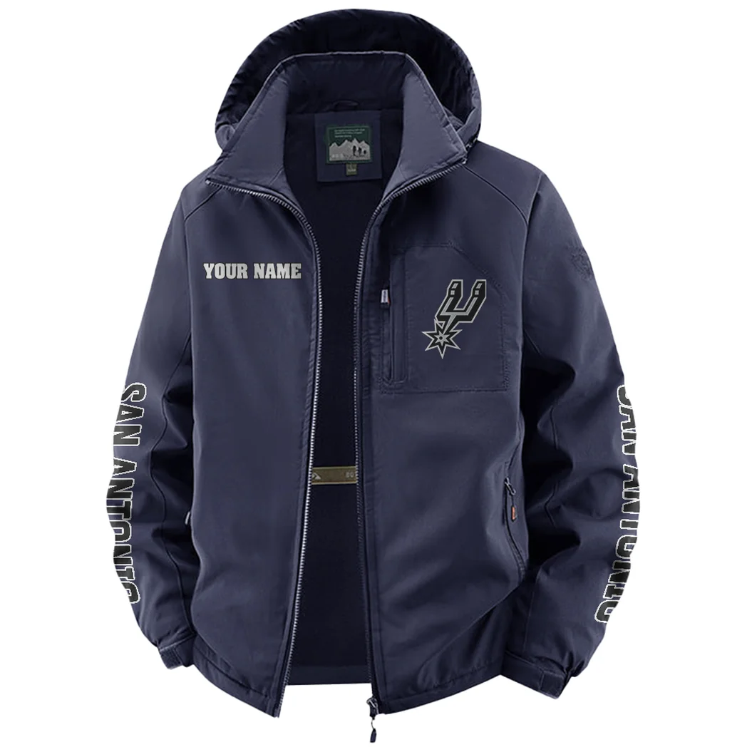 Rising Game Fans Fleece Windbreaker Jacket, Premium Bonded Fleece HVN1433SA - Navy - Image 2