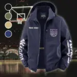 Basketball Lifestyle Fans Fleece Windbreaker Jacket, Midweight Thermal Windbreaker HVN1433SK - Navy