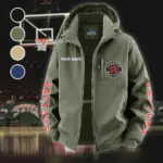 Loyal Basketball Nation Fleece Windbreaker Jacket, Ultra-Soft Wind-Stop Fabric HVN1433TR - Green