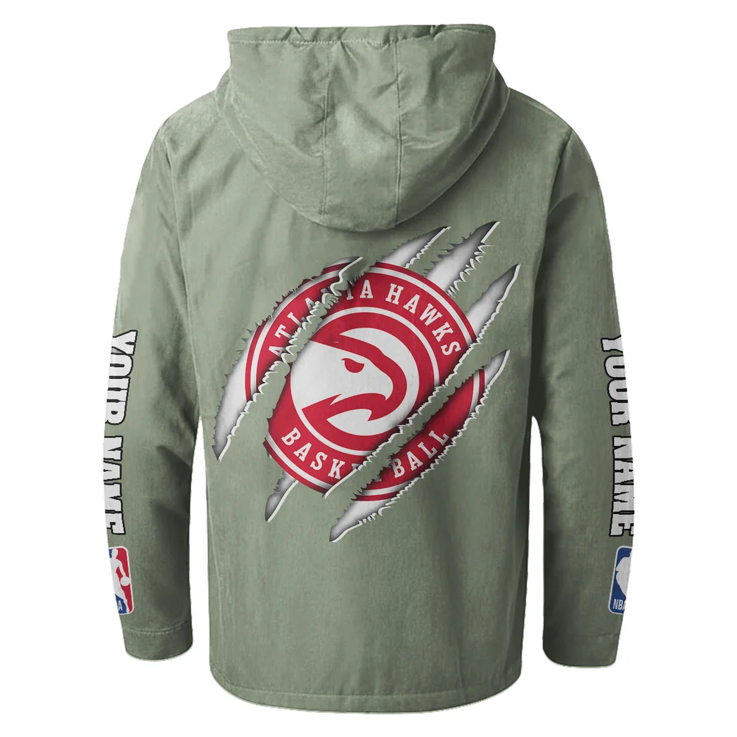 Court Energy Squad Flannel Hoodie, Sport Fan Flannel Hoodie HVN1434AH - Light Green - Image 3