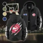 Court Energy Squad Fleece Windbreaker Jacket, Thermal Wind-Stop Jacket HVN1434AH - Black