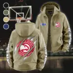 Court Energy Squad Fleece Windbreaker Jacket, Thermal Wind-Stop Jacket HVN1434AH - Khaki