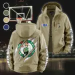 Classic Hoop Lifestyle Fleece Windbreaker Jacket, Insulated Windbreaker Fleece HVN1434BC - Khaki