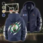 Classic Hoop Lifestyle Fleece Windbreaker Jacket, Insulated Windbreaker Fleece HVN1434BC - Navy