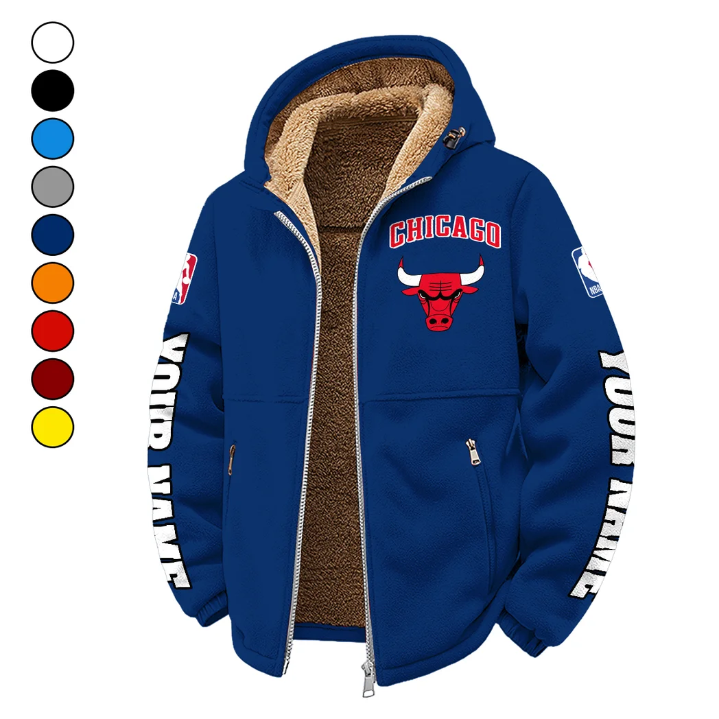Basketball Energy Fans Winter Fleece Jacket, Sub-Zero Fleece Jacket HVN1434CB - Navy
