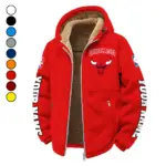 Basketball Energy Fans Winter Fleece Jacket, Sub-Zero Fleece Jacket HVN1434CB - red
