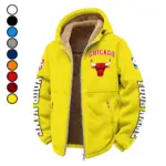 Basketball Energy Fans Winter Fleece Jacket, Sub-Zero Fleece Jacket HVN1434CB - Yellow