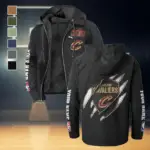 Hoop Nation Pride Flannel Hoodie, Fan Squad Flannel Hoodie HVN1434CC - Black