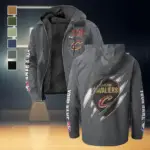 Hoop Nation Pride Flannel Hoodie, Fan Squad Flannel Hoodie HVN1434CC - Gray