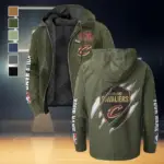 Hoop Nation Pride Flannel Hoodie, Fan Squad Flannel Hoodie HVN1434CC - Green