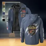 Hoop Nation Pride Flannel Hoodie, Fan Squad Flannel Hoodie HVN1434CC - Navy Blue