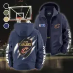 Hoop Nation Pride Fleece Windbreaker Jacket, Storm-Blocker Fleece HVN1434CC - Navy