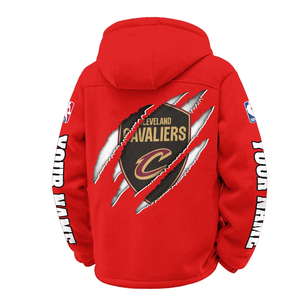 Hoop Nation Pride Winter Fleece Jacket, Deep Winter Comfort Fleece HVN1434CC - red - Image 3