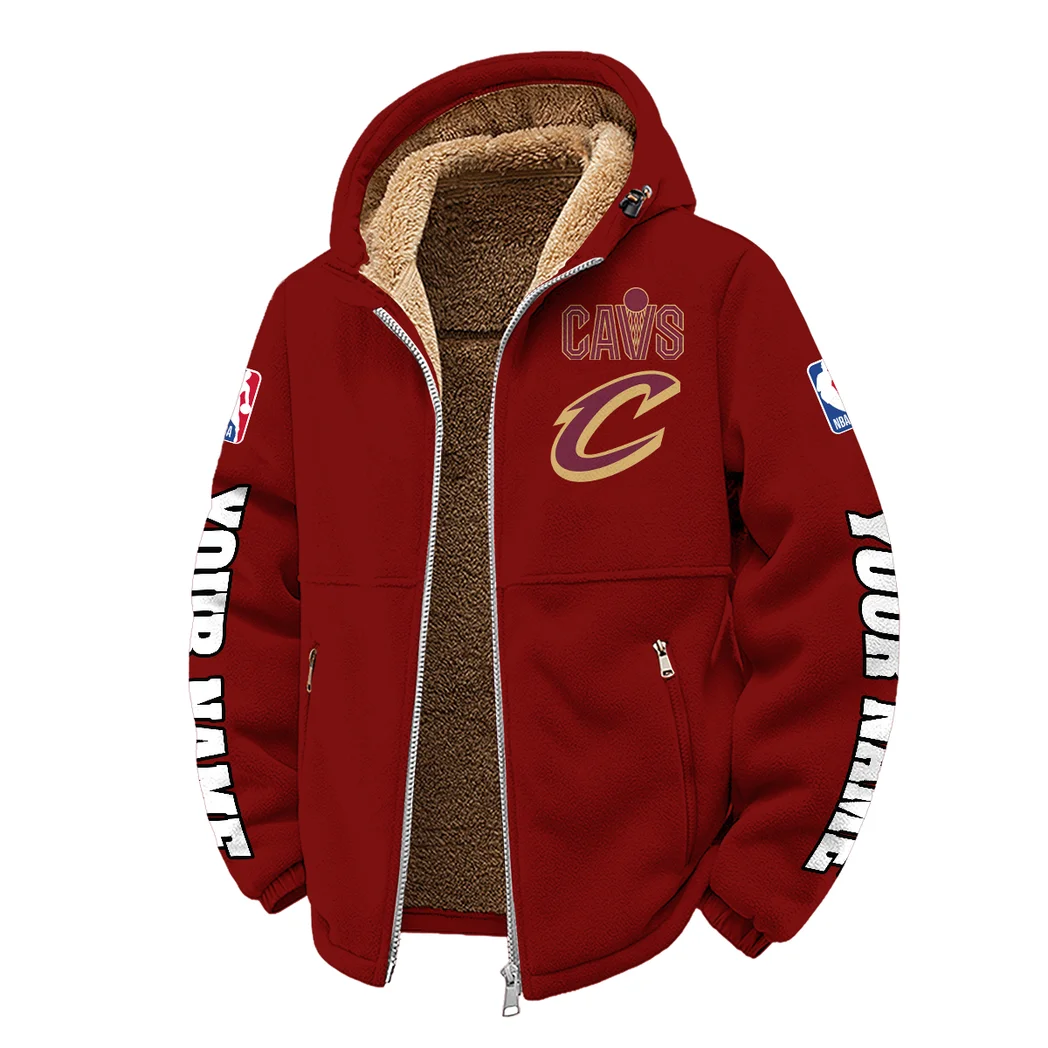 Hoop Nation Pride Winter Fleece Jacket, Deep Winter Comfort Fleece HVN1434CC - Wine - Image 2