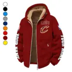 Hoop Nation Pride Winter Fleece Jacket, Deep Winter Comfort Fleece HVN1434CC - Wine