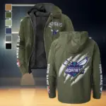 Rising Hoop Energy Flannel Hoodie, Stadium Ready Flannel Hoodie HVN1434CH - Green