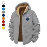 Rising Hoop Energy Winter Fleece Jacket, Insulated Sport Hoody HVN1434CH - Grey
